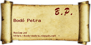 Bodó Petra névjegykártya